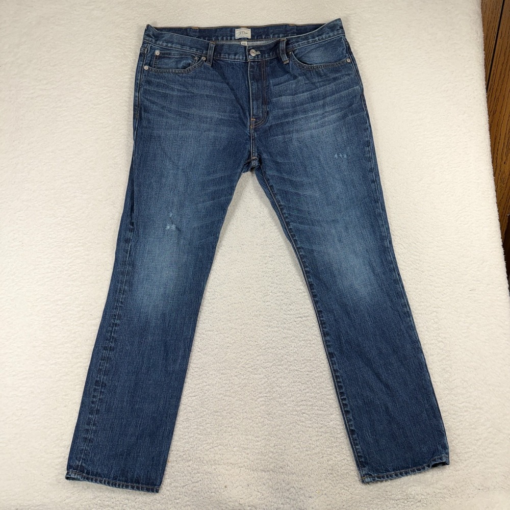 J. Crew 770 Straight Jeans Mens 38x32 (38.5x29.5) Blue Stretch Denim Straight